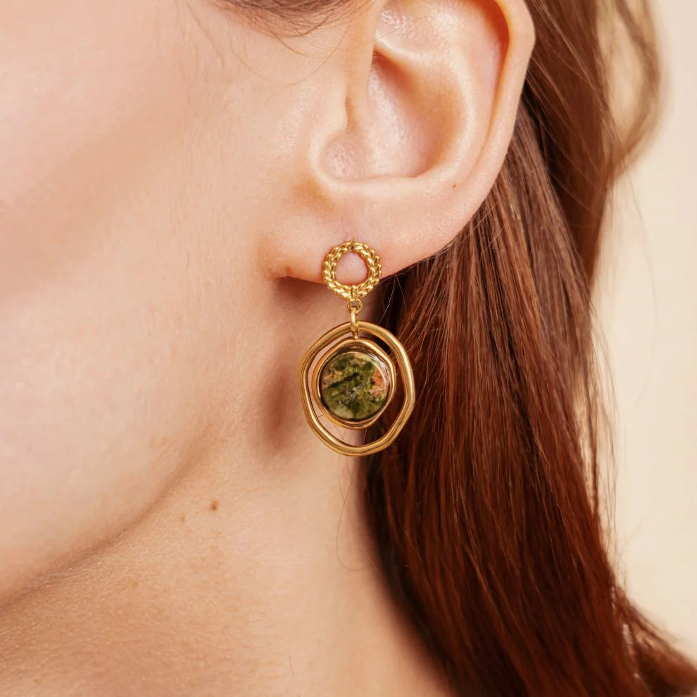 Santa Fe Gold-Plated Hoop Earrings