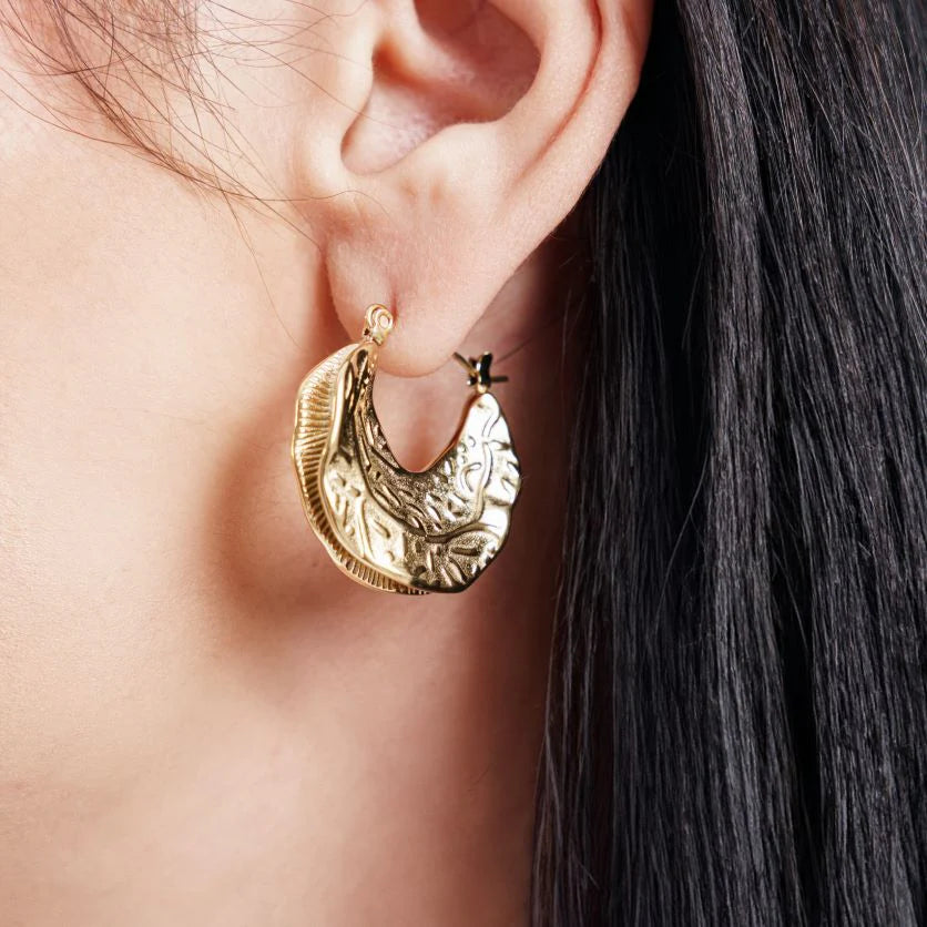 Soleil Crescent Hoops