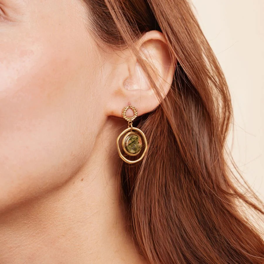 Santa Fe Gold-Plated Hoop Earrings