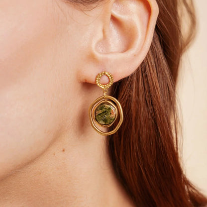 Santa Fe Gold-Plated Hoop Earrings
