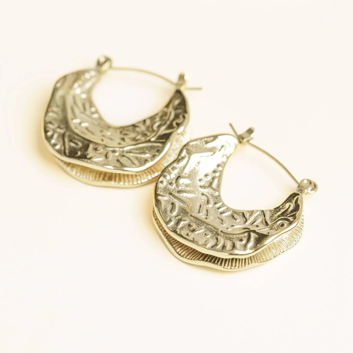 Soleil Crescent Hoops