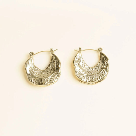 Soleil Crescent Hoops