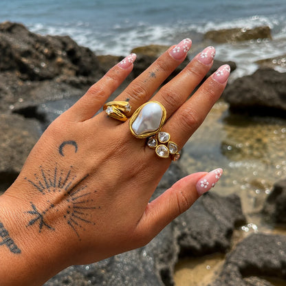 Aurorapearl Adjustable ring