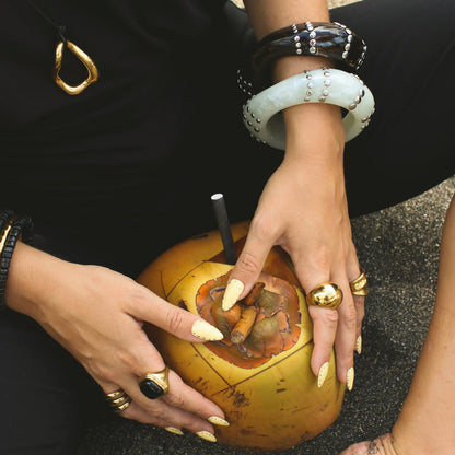 Aurelia Moonstone & Amber Cuffs