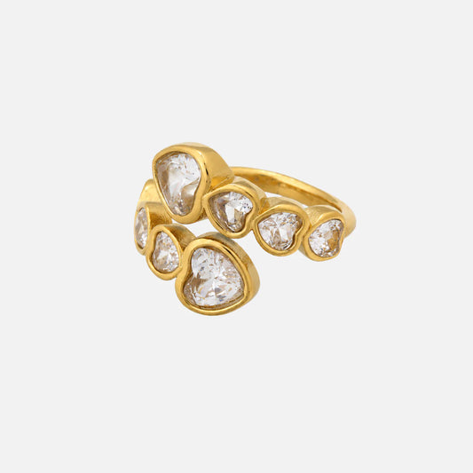 Heart shaped chakra ring (Adjustabe)