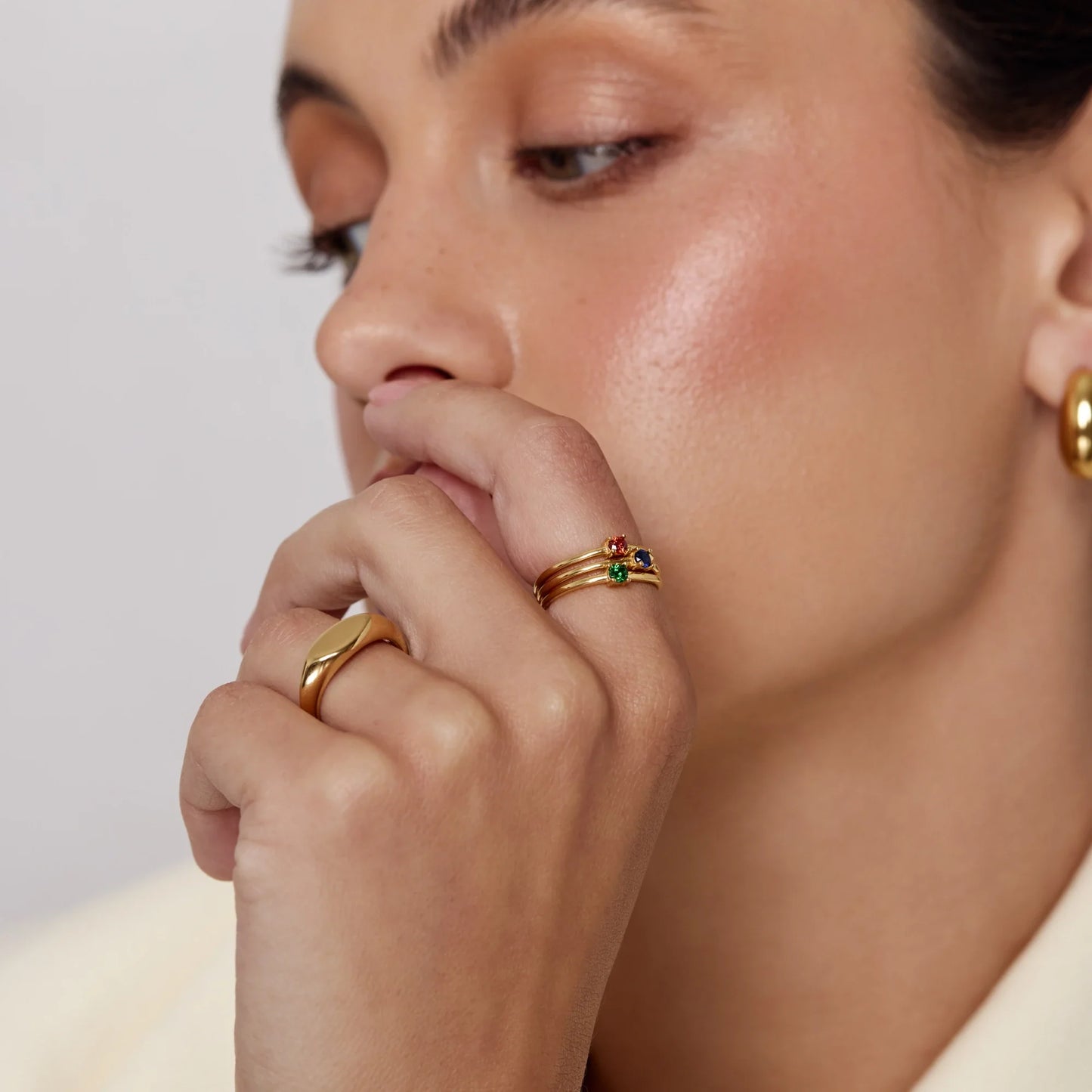 Dainty birthstone ring
