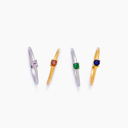 Dainty birthstone ring