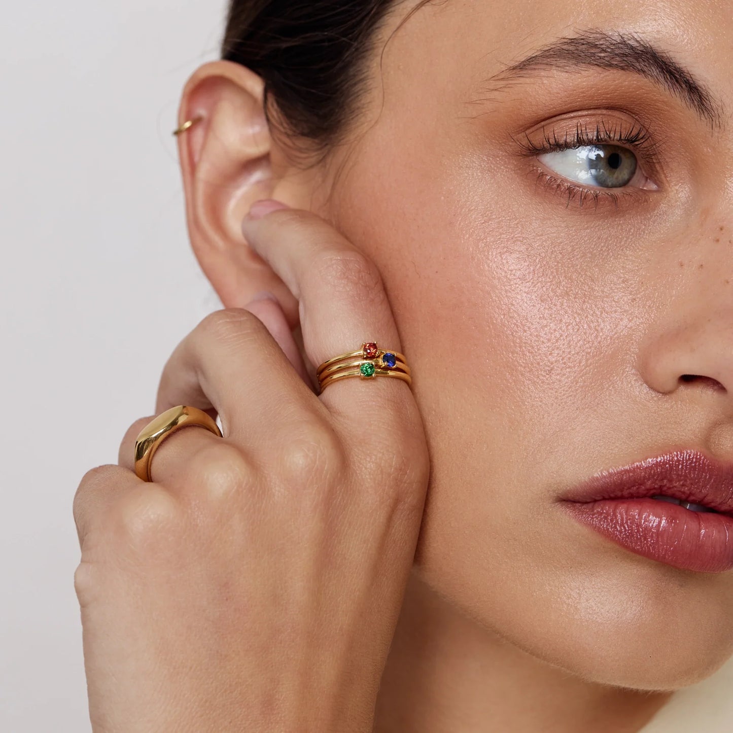 Dainty birthstone ring