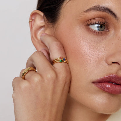 Dainty birthstone ring