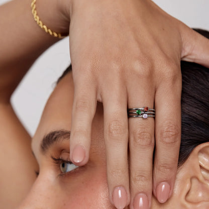 Dainty birthstone ring