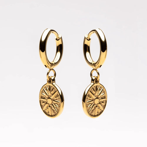 Golden sun earrings