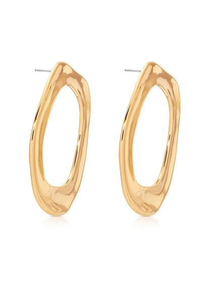 Liquid Open circle earrings