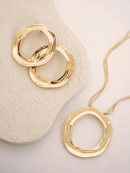 Liquid Open circle earrings