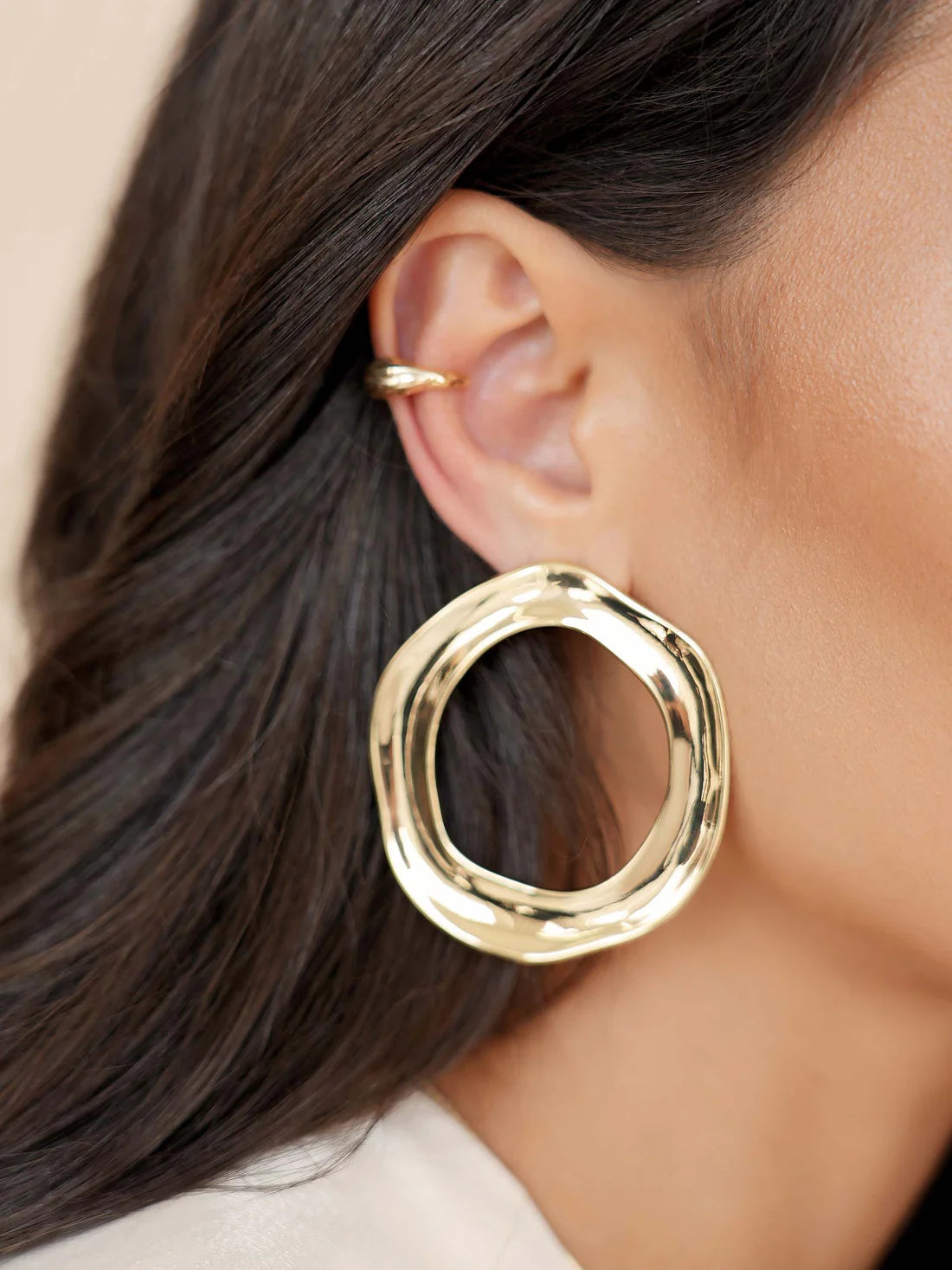 Liquid Open circle earrings