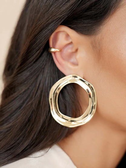 Liquid Open circle earrings