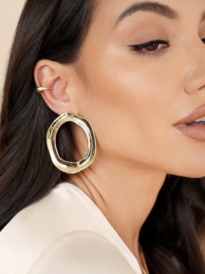 Liquid Open circle earrings