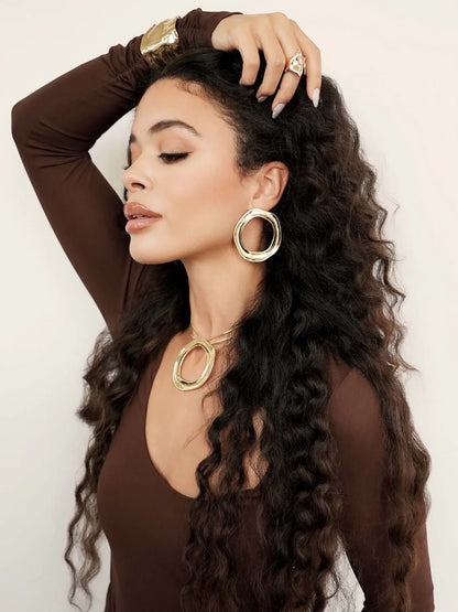 Liquid Open circle earrings