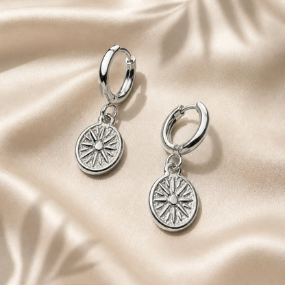 Golden sun earrings