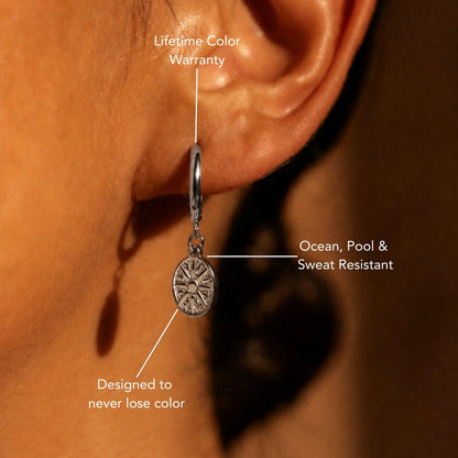 Golden sun earrings