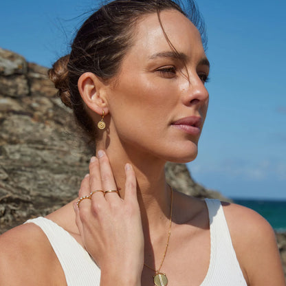 Golden sun earrings