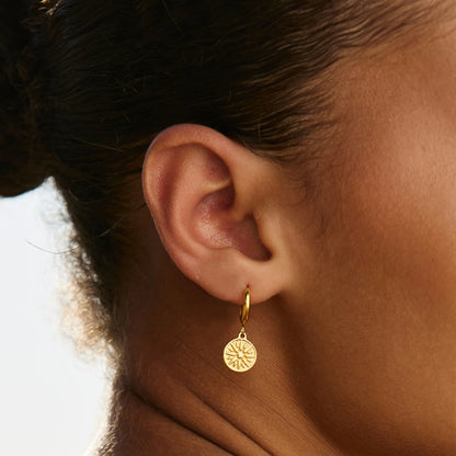 Golden sun earrings