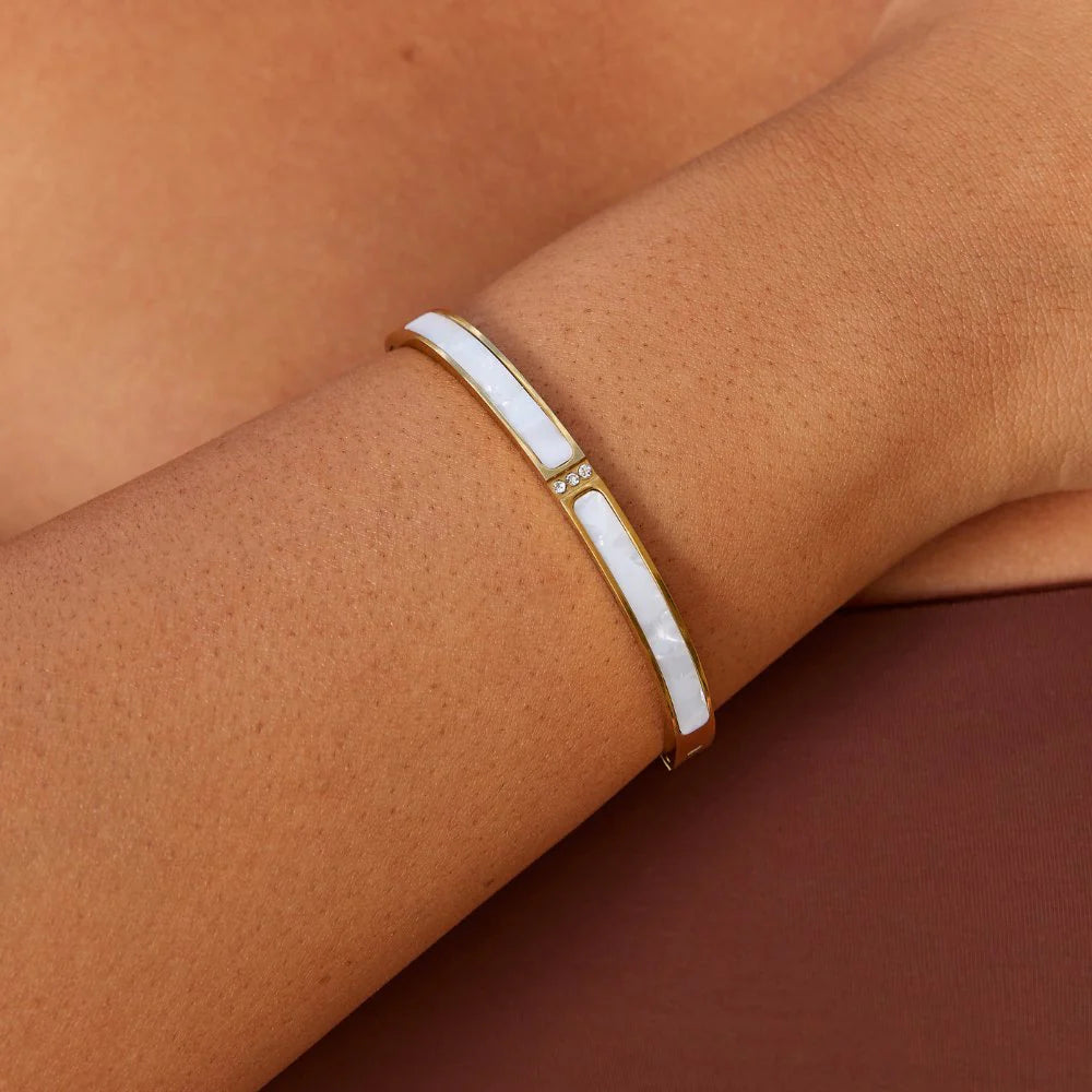 Celeste Gold Pearl Bracelet