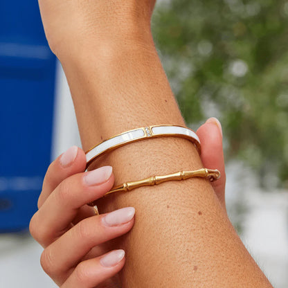 Celeste Gold Pearl Bracelet