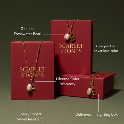 Initial & Pearl Necklace