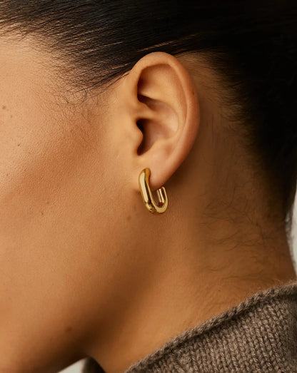 Chubby Oval Small Hoop Earrings