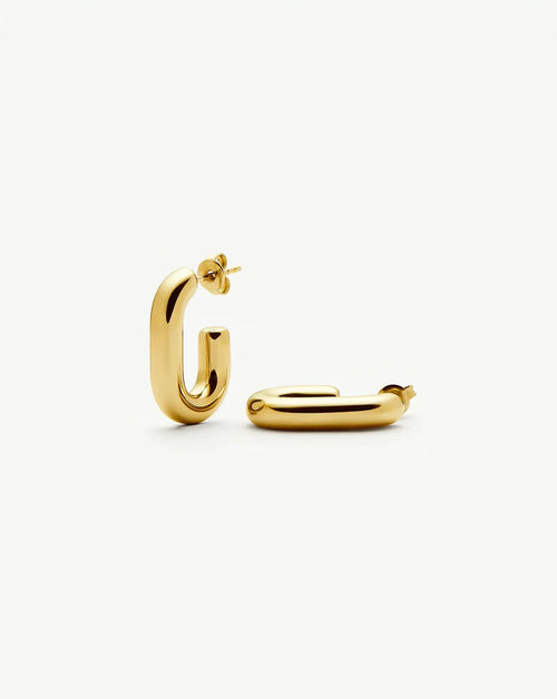 Chubby Oval Small Hoop Earrings