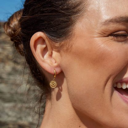 Golden sun earrings
