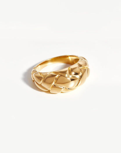 Golden weave ring