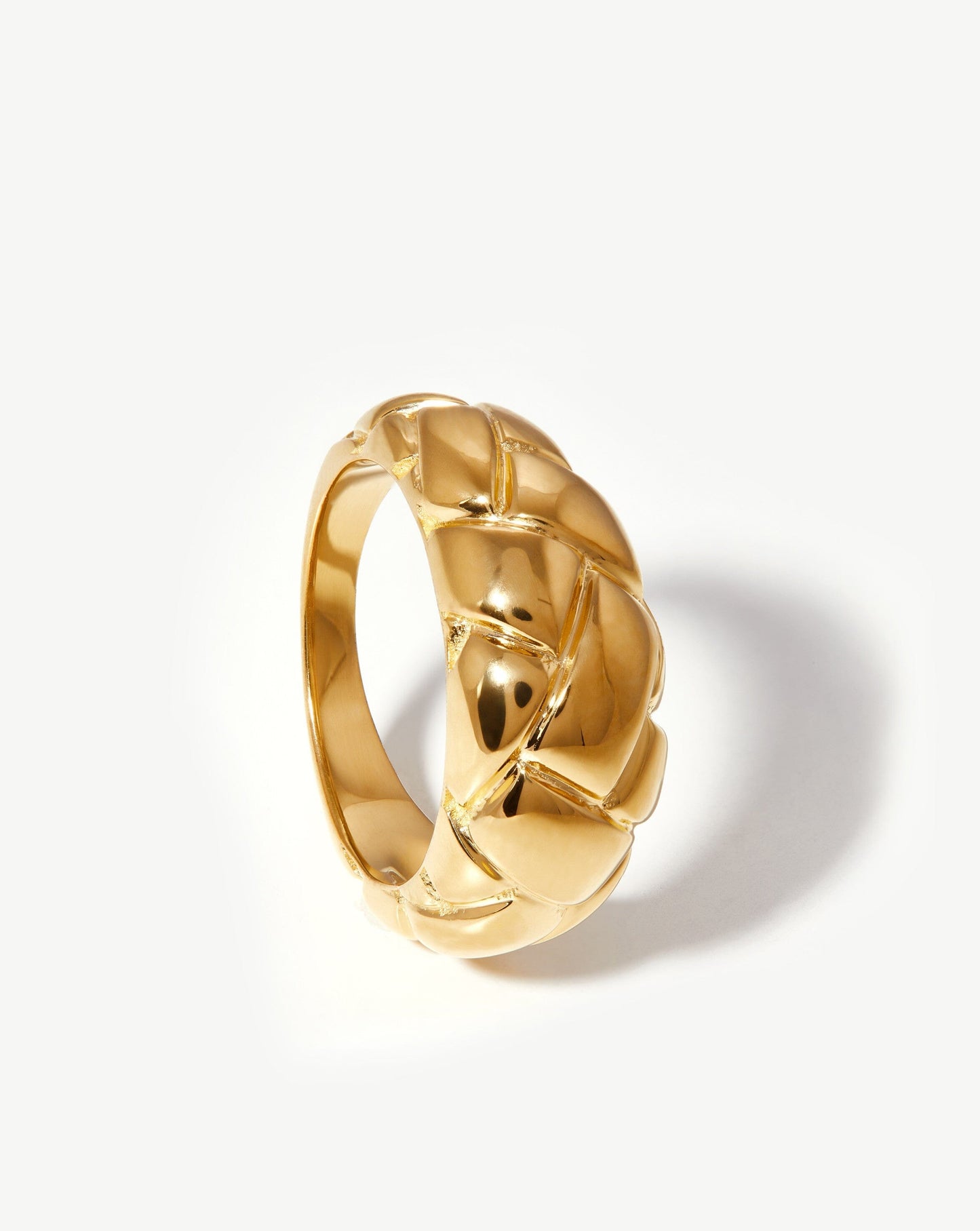 Golden weave ring