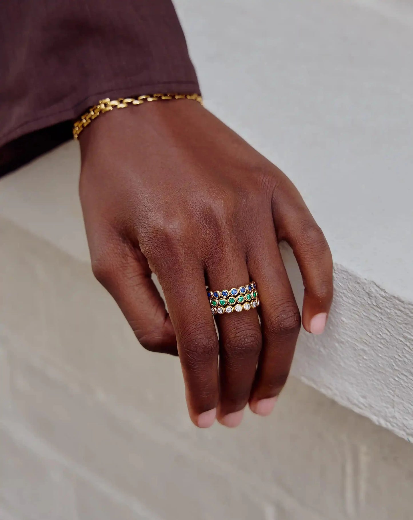 Tennis Eternity Stacking Ring